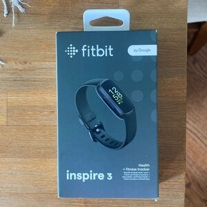 Brand new Fitbit Inspire 3 fitness tracker. Color is black/midnight zen.